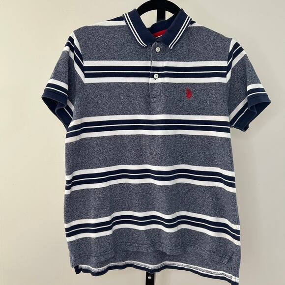US Polo Assn shirt- size Medium- striped short sleeve - Picture 6 of 6